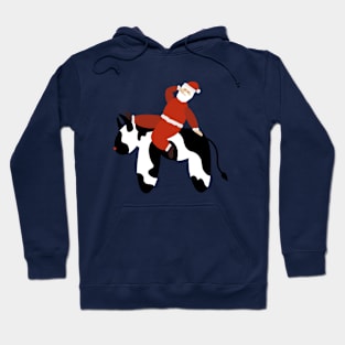 Sexy Santa Claus Riding a Cow Hoodie